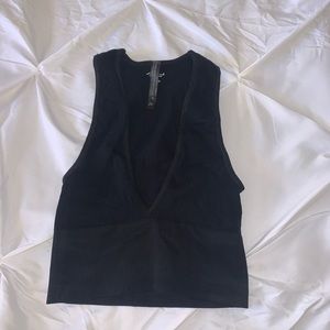 Urban outfitters deep v spandex tank